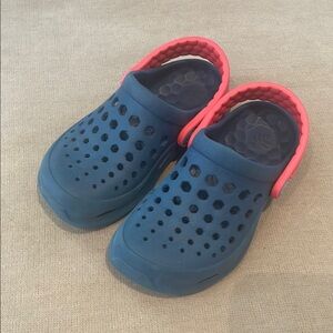 Kids Blue and Red Clogs